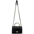 Black Fabric Chanel Shoulder Bag