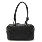 Black Fabric Chanel Shoulder Bag