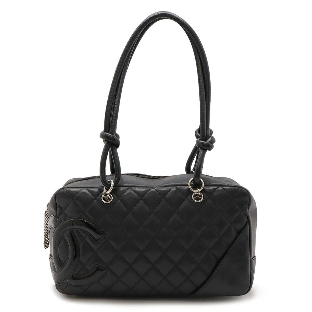 Black Fabric Chanel Shoulder Bag