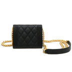 Black Fabric Chanel Shoulder Bag