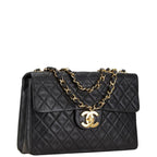 Black Fabric Chanel Shoulder Bag