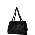 Black Fabric Chanel Shoulder Bag