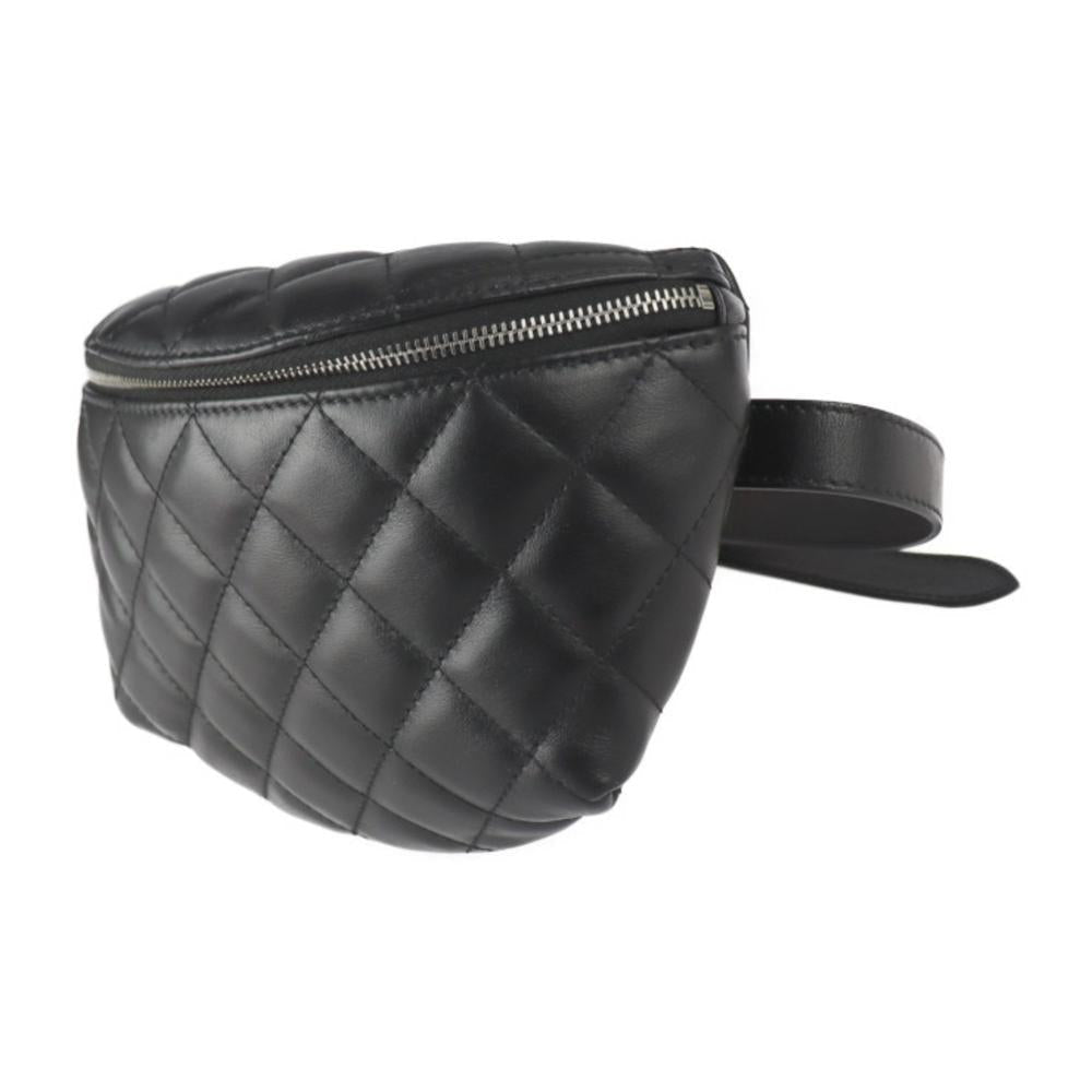 Black Fabric Chanel Belt Bag