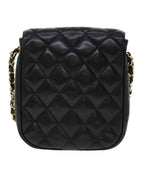 Black Fabric Chanel Shoulder Bag