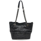 Black Fabric Chanel Tote