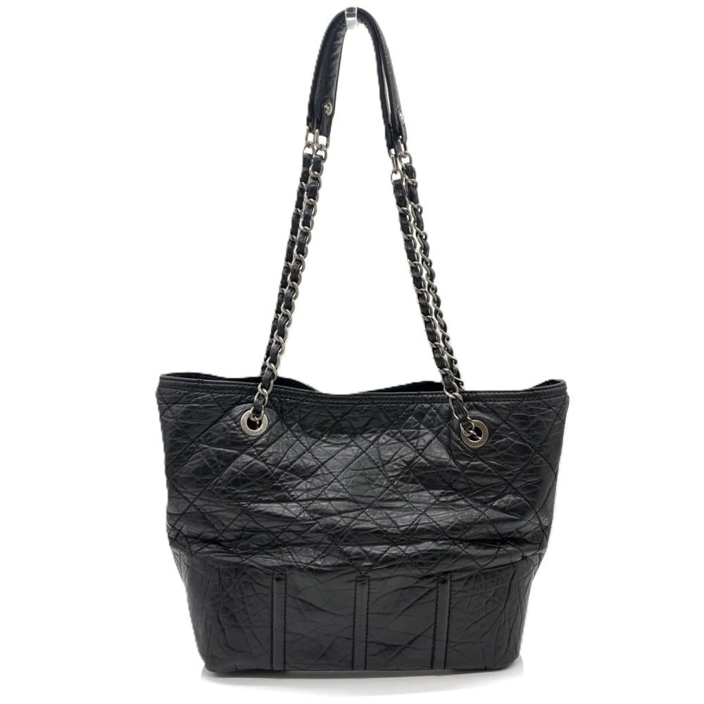 Black Fabric Chanel Tote