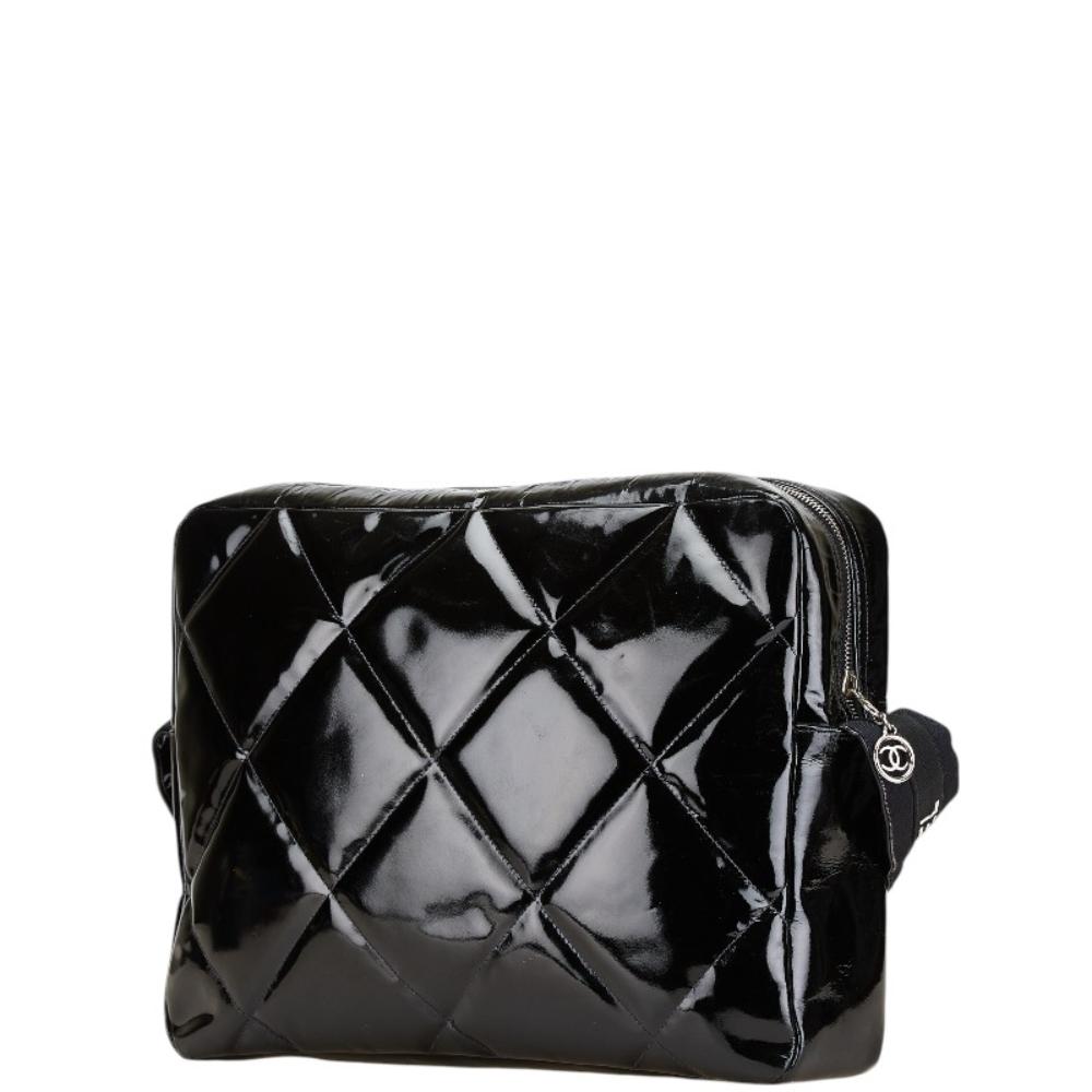 Black Fabric Chanel Crossbody Bag