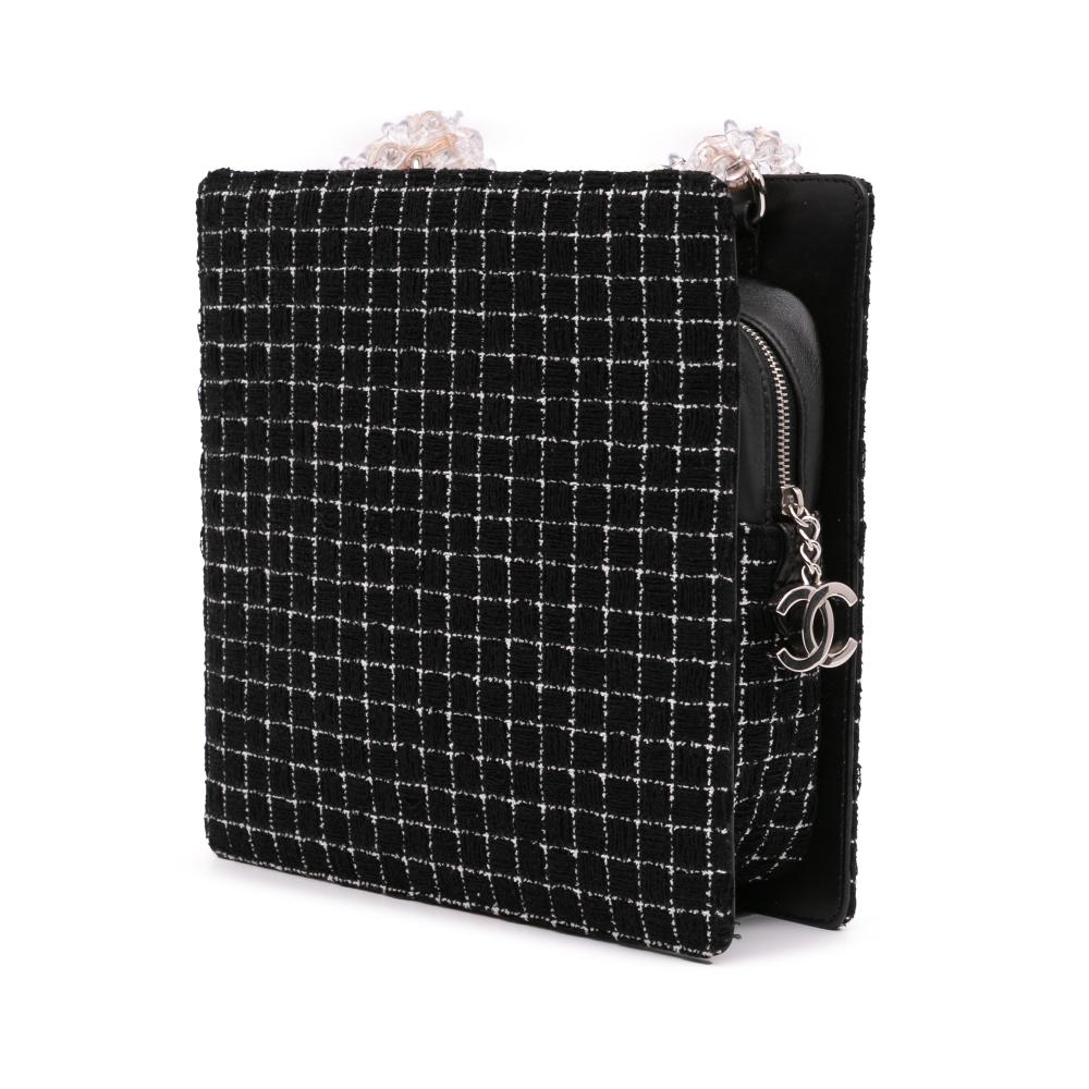 Black Fabric Chanel Shoulder Bag