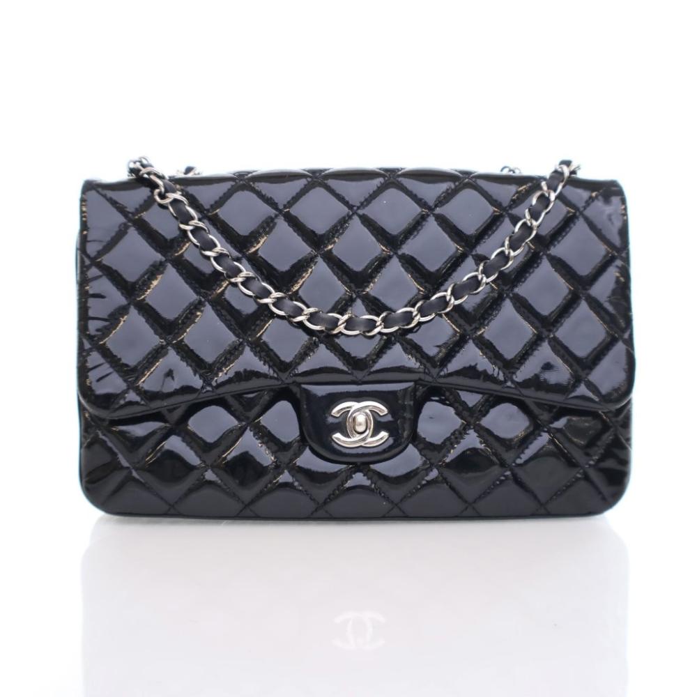 Black Fabric Chanel Shoulder Bag