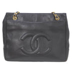 Black Fabric Chanel Bucket Bag