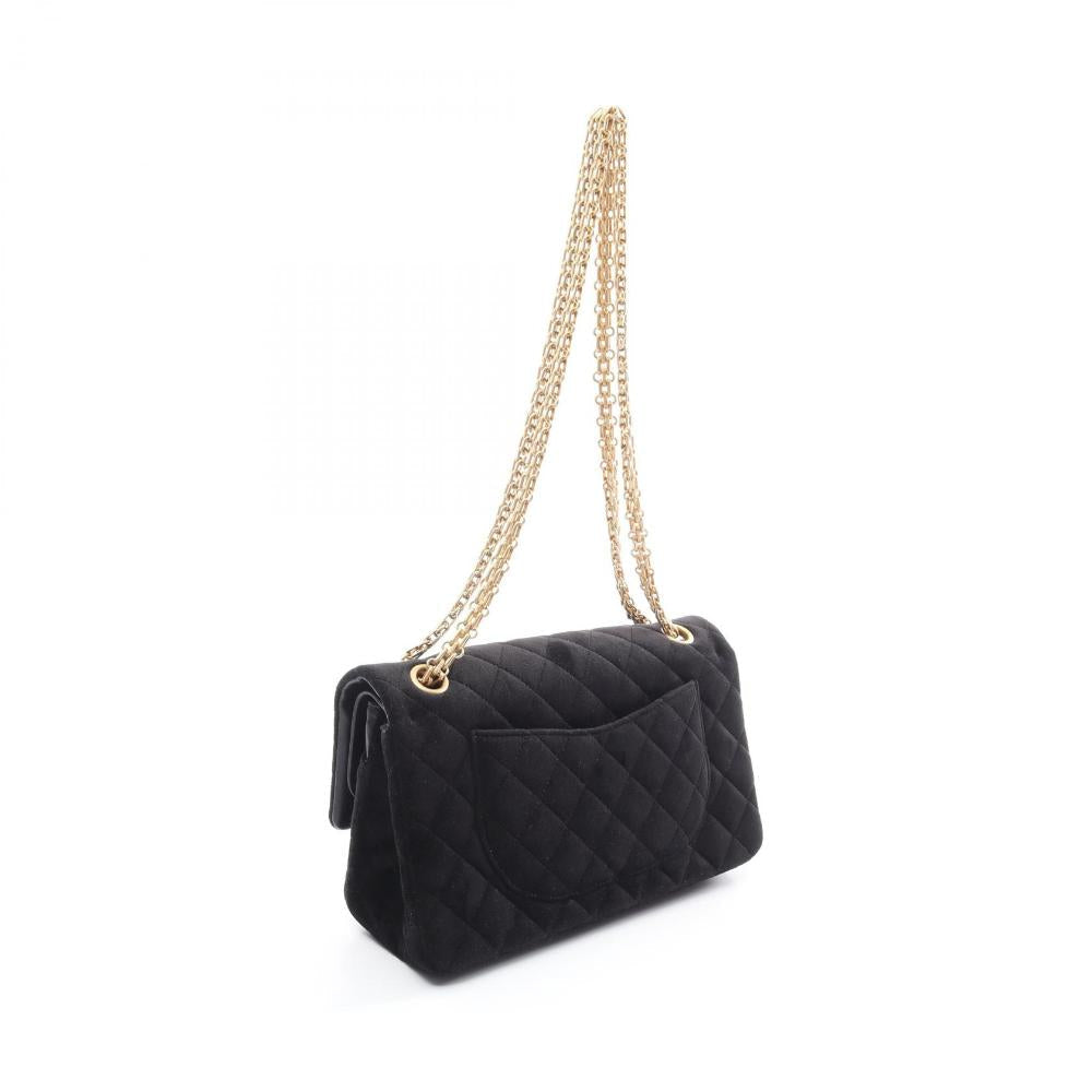 Black Fabric Chanel Flap Bag