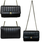 Black Fabric Chanel Flap Bag