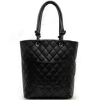Black Fabric Chanel Tote