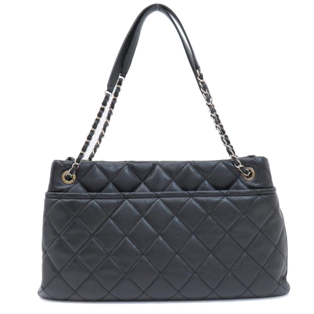 Black Fabric Chanel Tote