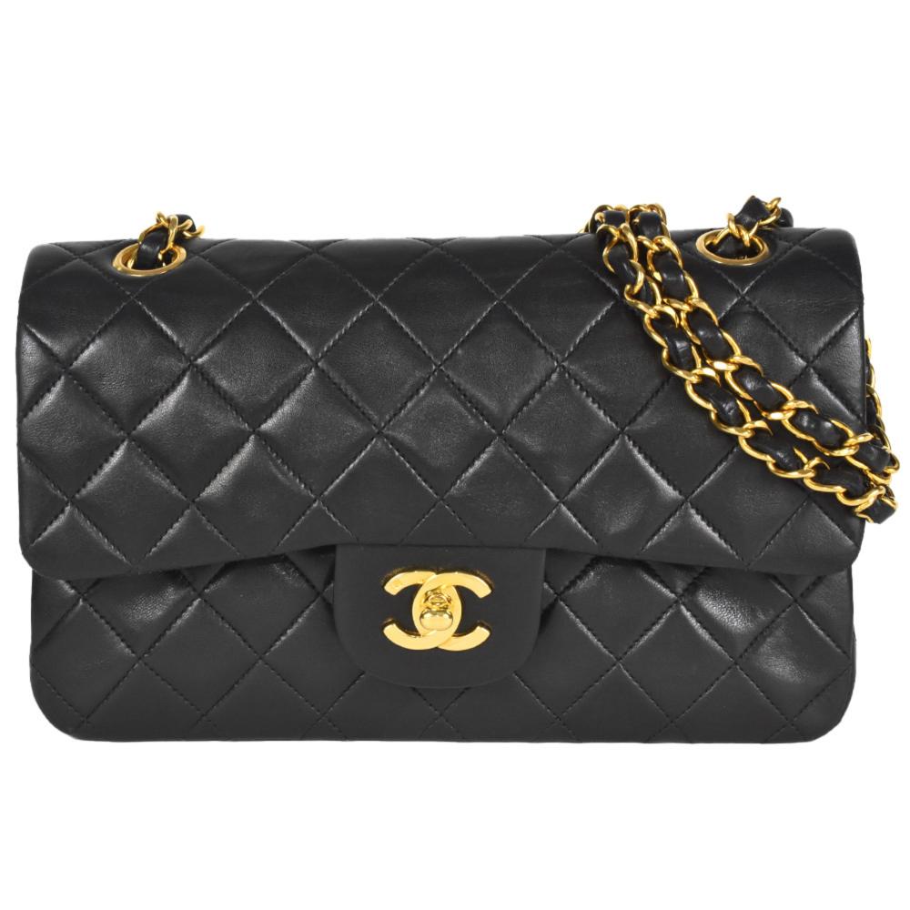 Black Fabric Chanel Flap Bag