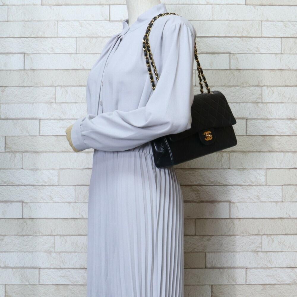 Black Fabric Chanel Flap Bag