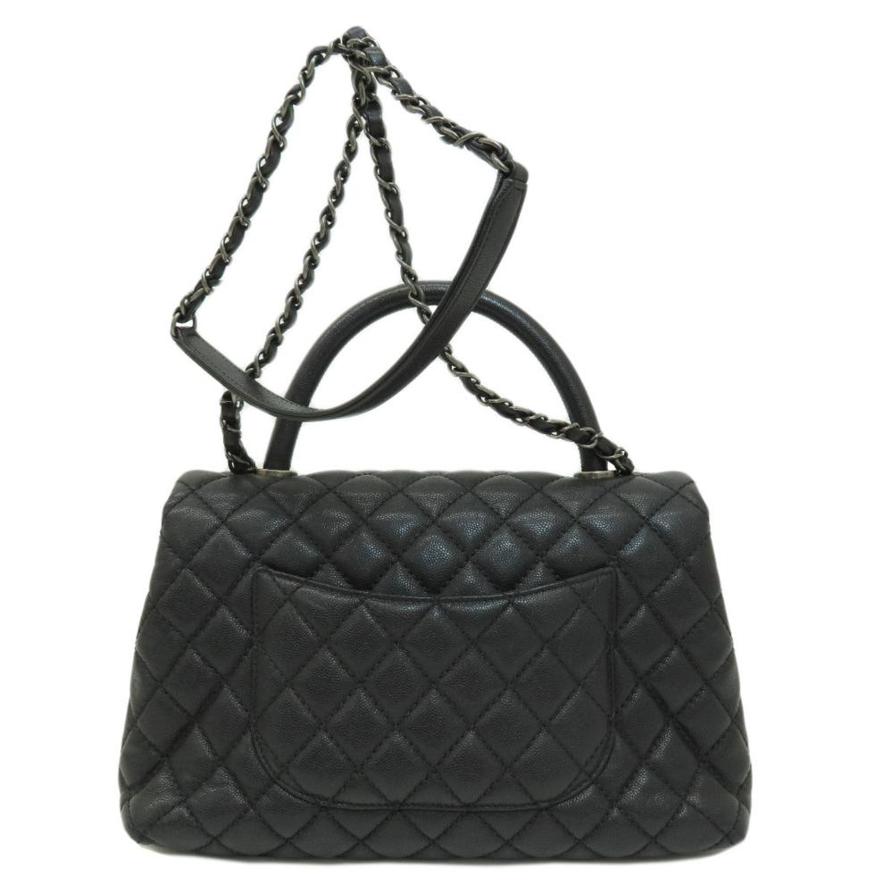 Black Fabric Chanel Shoulder Bag