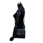 Black Fabric Chanel Shoulder Bag