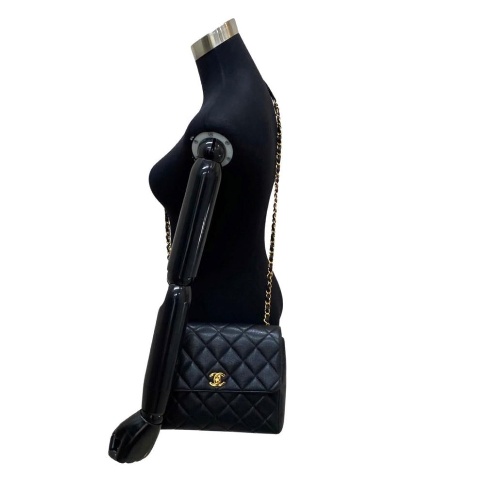 Black Fabric Chanel Shoulder Bag