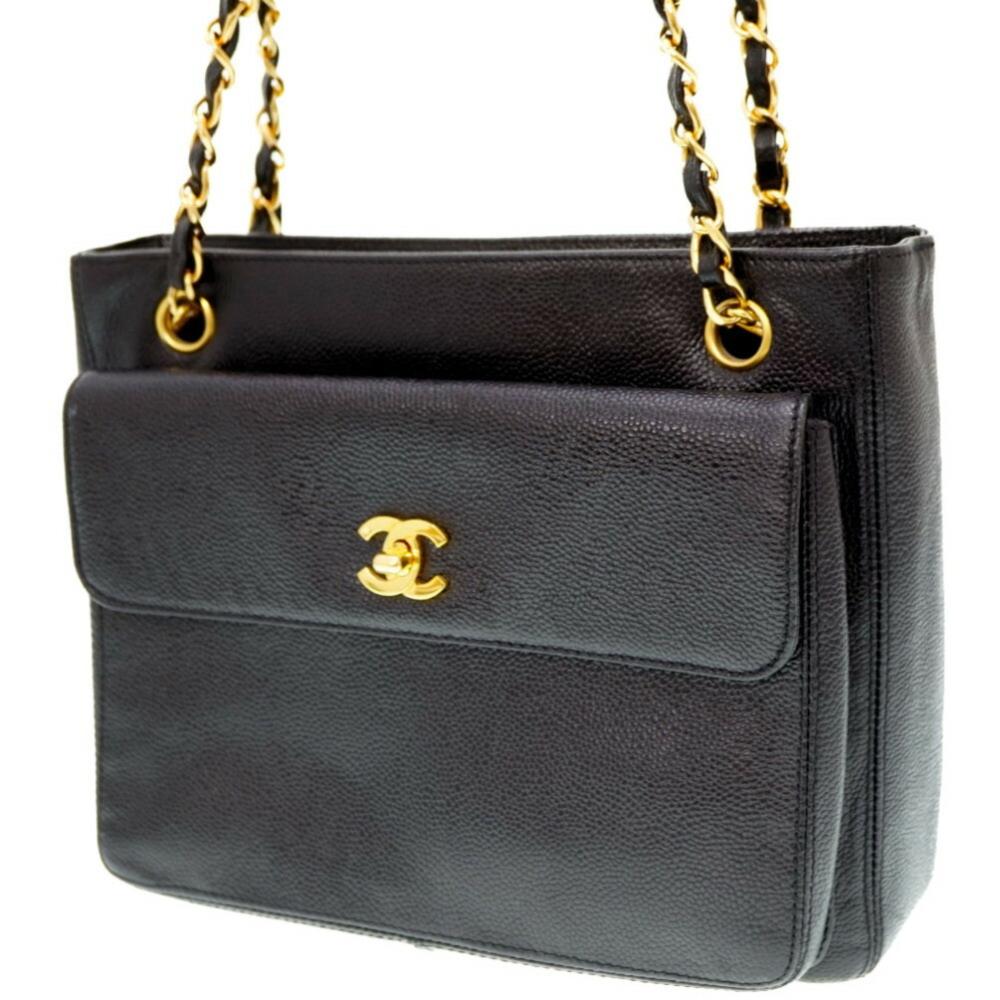Black Fabric Chanel Shoulder Bag