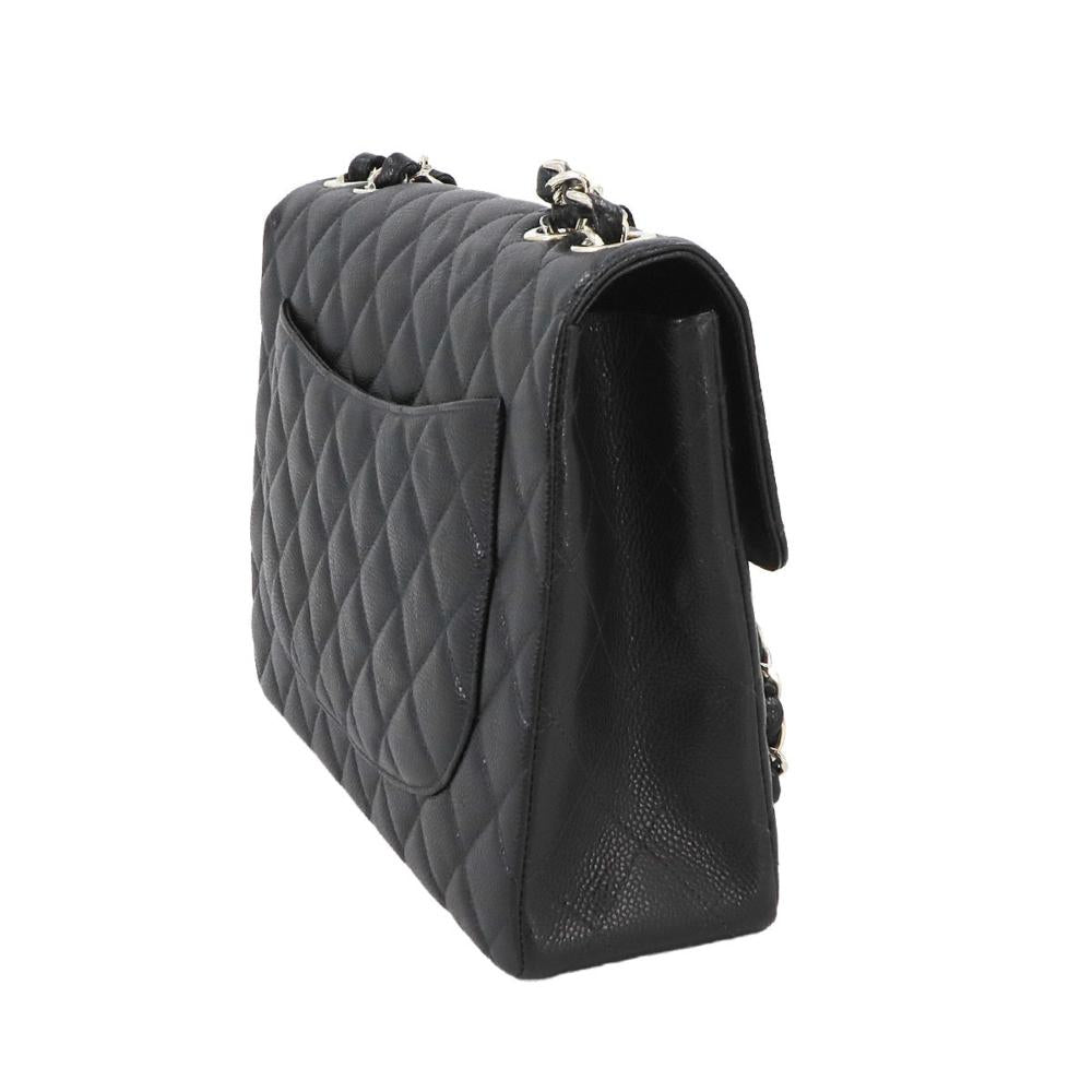 Black Fabric Chanel Shoulder Bag