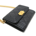 Black Fabric Chanel Shoulder Bag