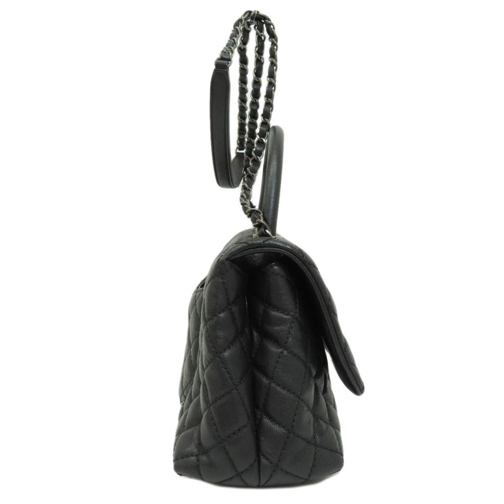 Black Fabric Chanel Shoulder Bag