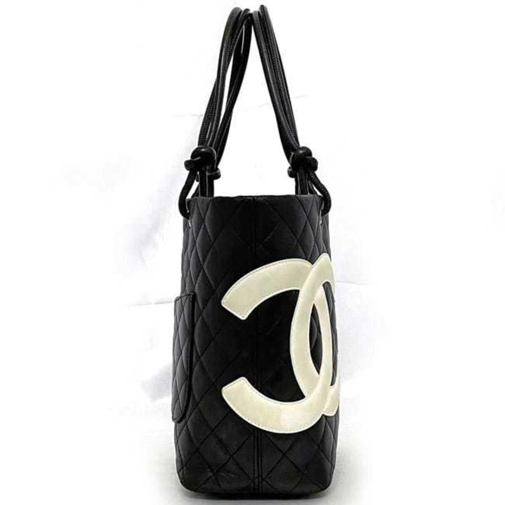 Black Fabric Chanel Tote