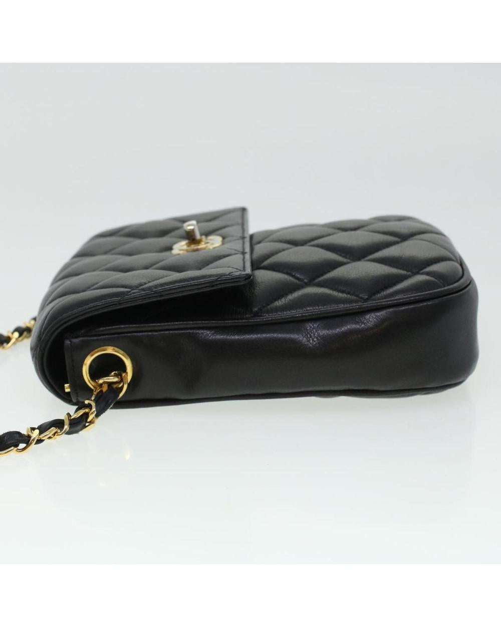 Black Fabric Chanel Shoulder Bag