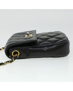 Black Fabric Chanel Shoulder Bag