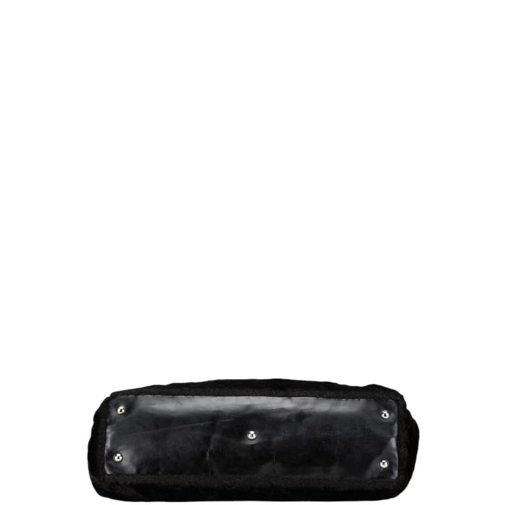 Black Fabric Chanel Shoulder Bag