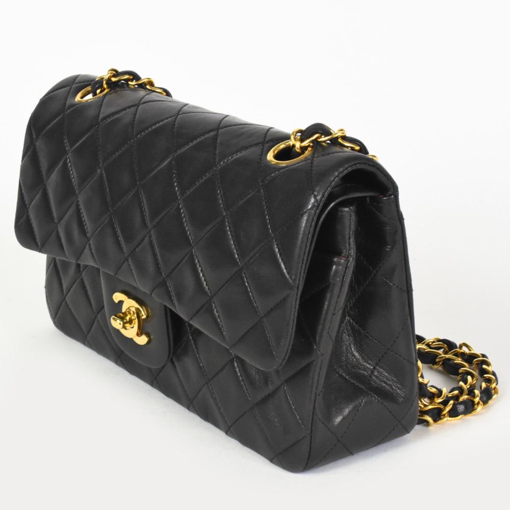 Black Fabric Chanel Flap Bag
