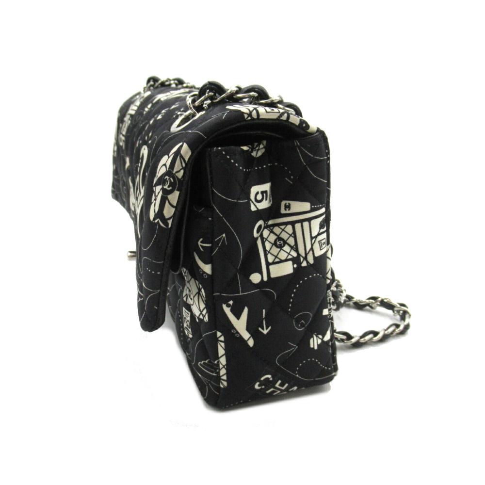 Black Fabric Chanel Flap Bag