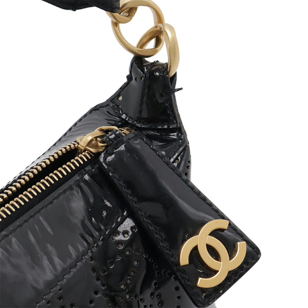 Black Fabric Chanel Shoulder Bag