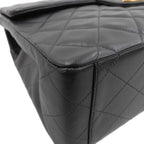 Black Fabric Chanel Shoulder Bag