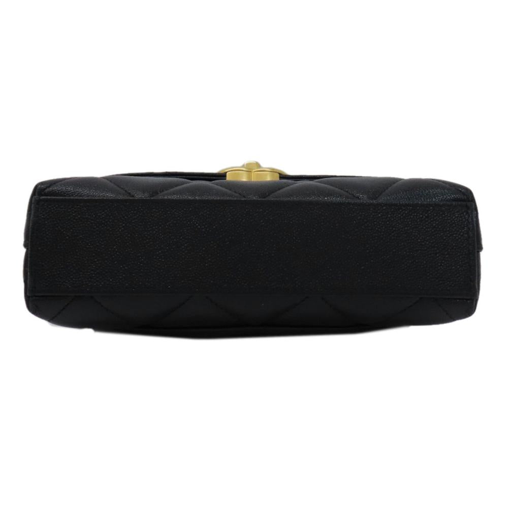 Black Fabric Chanel Shoulder Bag