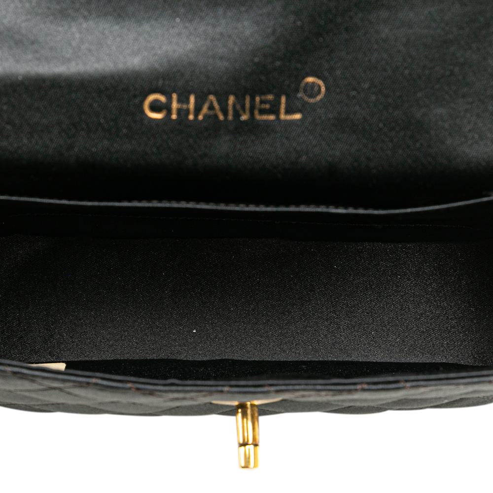 Black Fabric Chanel Flap Bag