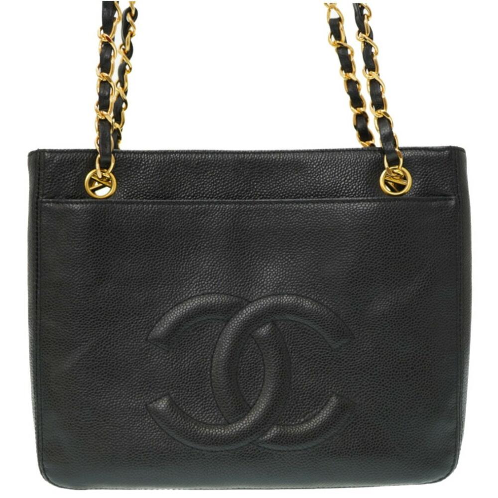 Black Fabric Chanel Shoulder Bag