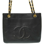 Black Fabric Chanel Shoulder Bag