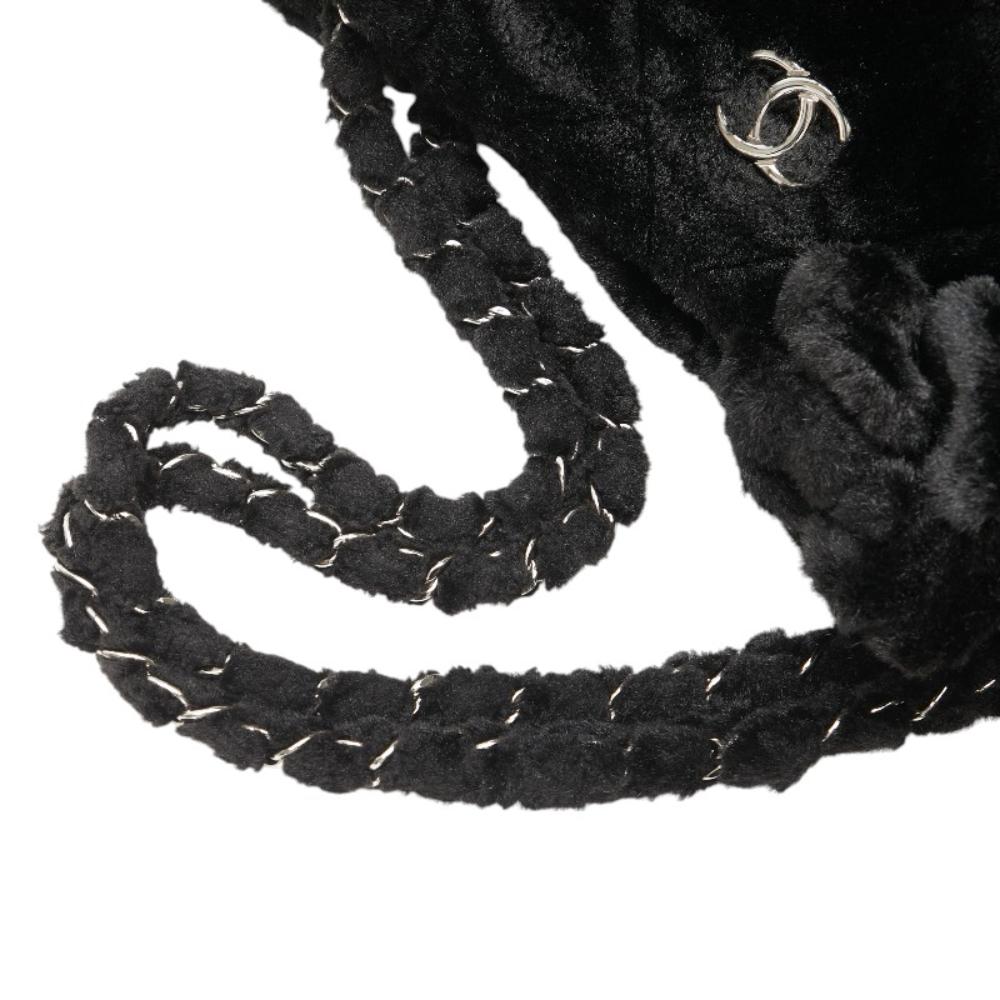 Black Fabric Chanel Shoulder Bag