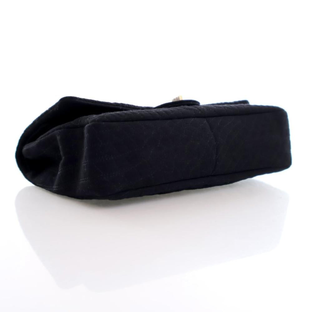 Black Fabric Chanel Flap Bag