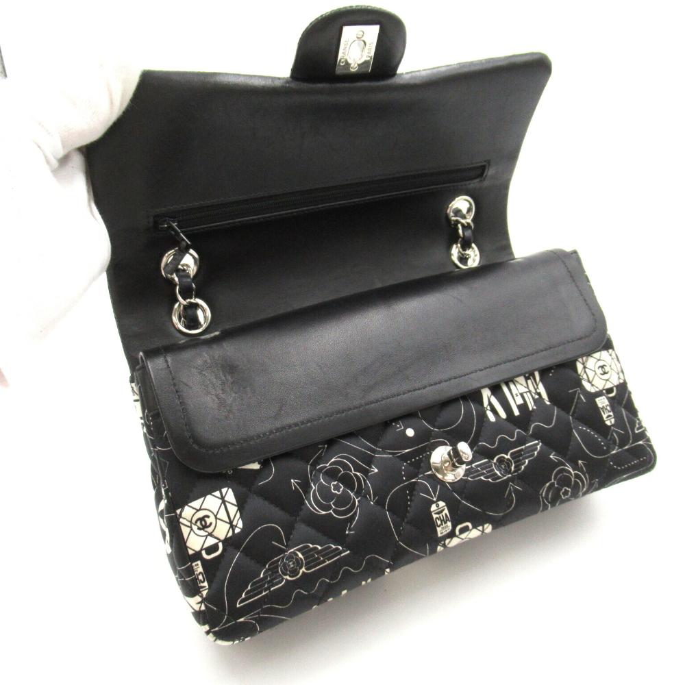Black Fabric Chanel Flap Bag