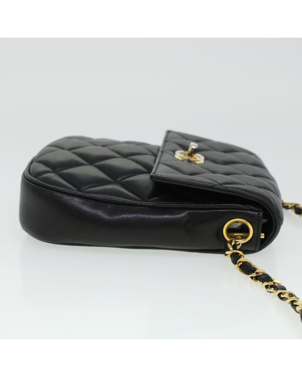 Black Fabric Chanel Shoulder Bag