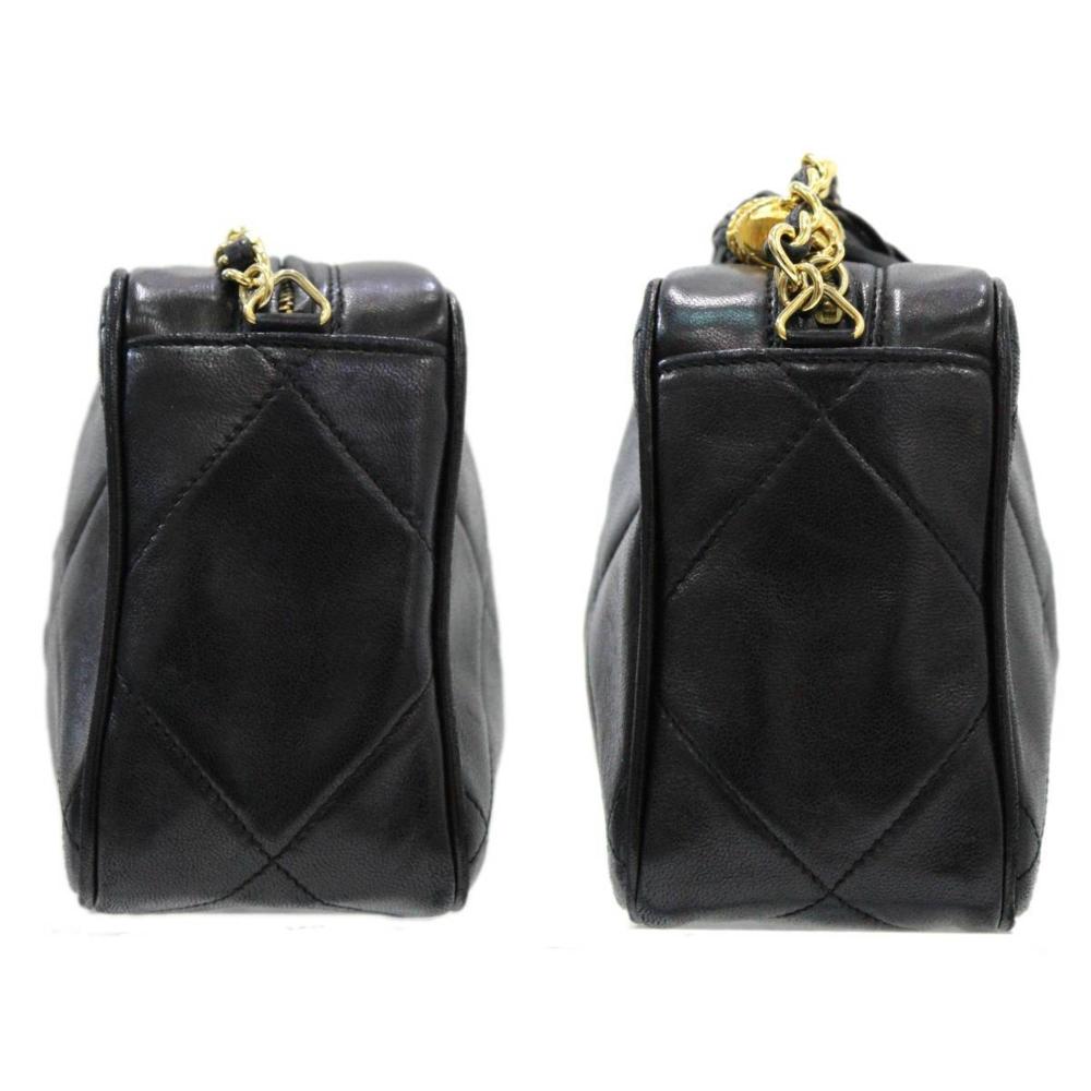 Black Fabric Chanel Shoulder Bag