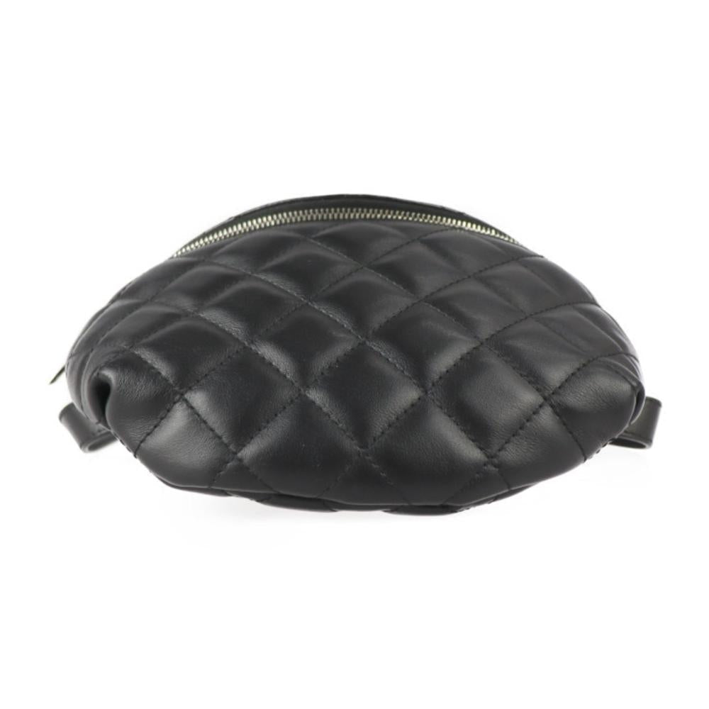 Black Fabric Chanel Belt Bag