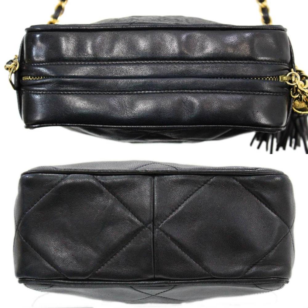 Black Fabric Chanel Shoulder Bag