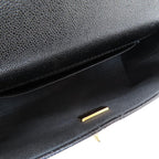 Black Fabric Chanel Shoulder Bag