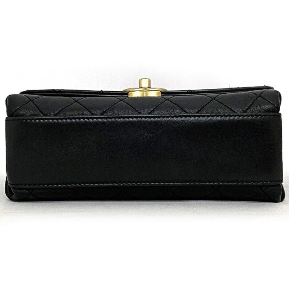 Black Fabric Chanel Shoulder Bag