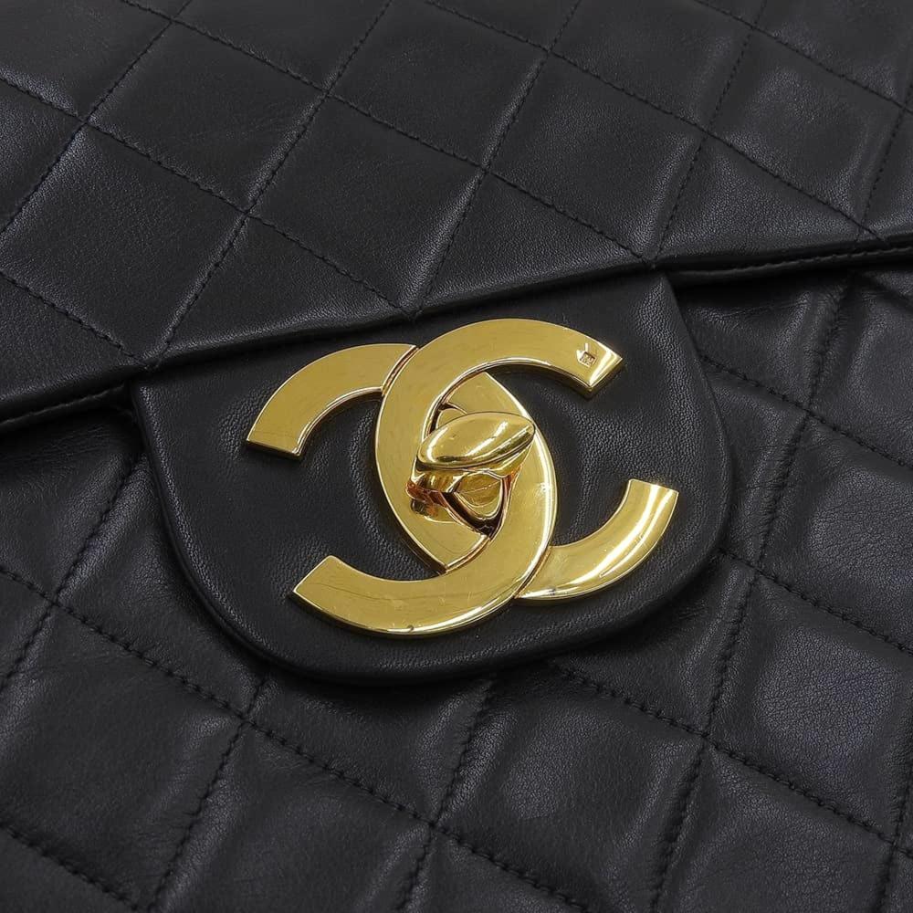 Black Fabric Chanel Shoulder Bag