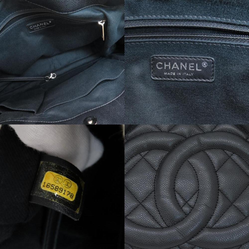 Black Fabric Chanel Tote